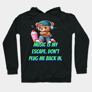 Music teddy bear Hoodie